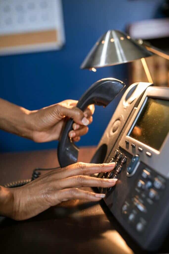 person using phone