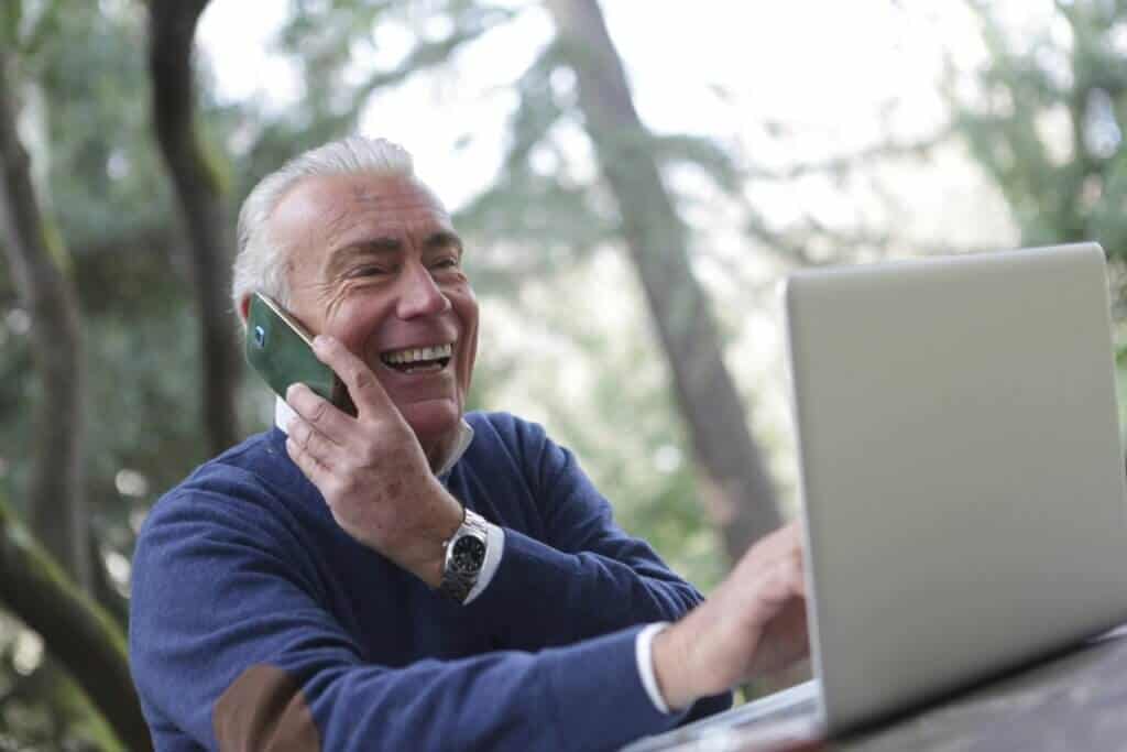 person on laptop