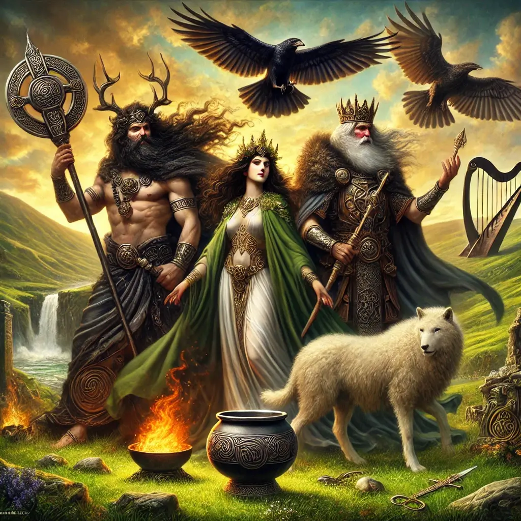 key gods of Tuatha Dé Danann