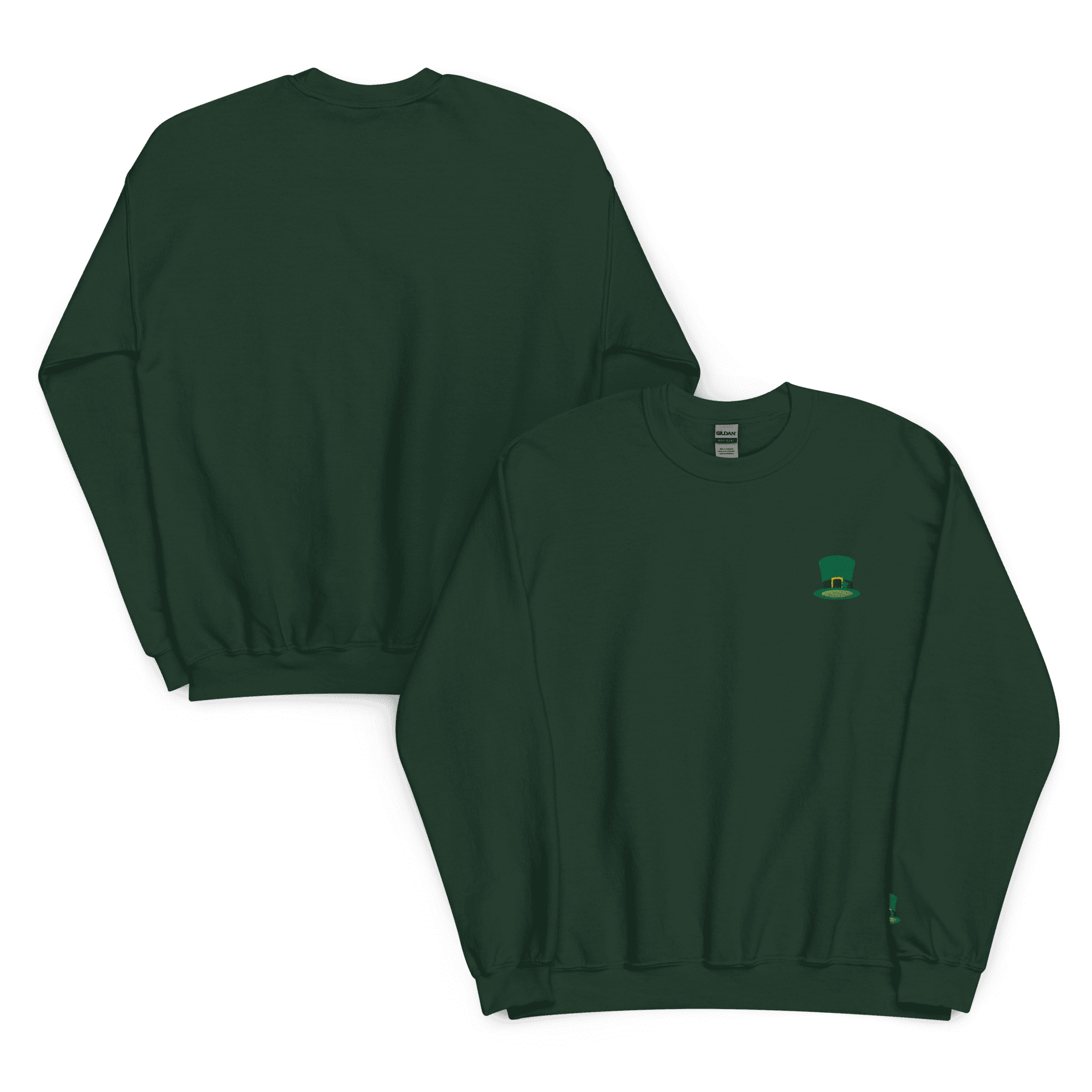 unisex-crew-neck-sweatshirt-forest-green-front-and-back-6865a24906359